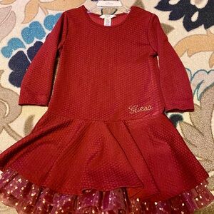 Gently used Guess burgundy dress size 6X